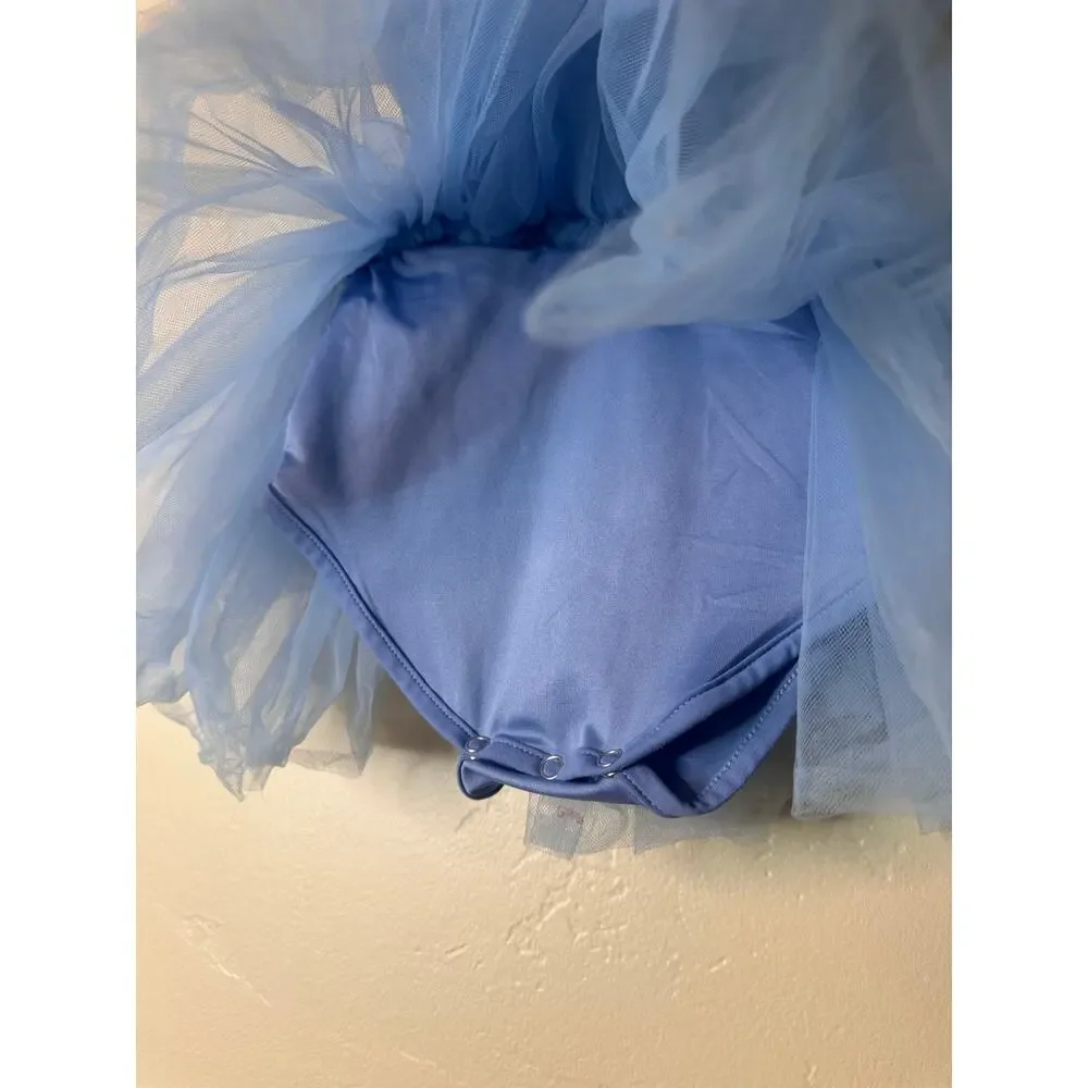 PLUM B.A.E. Tutu Dress Blue with Tulle Skirt 4T